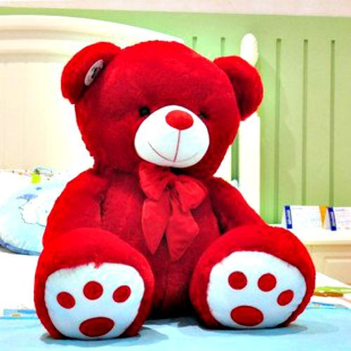 Soft Red Teddy Bear – Adorable Plush Toy for Kids