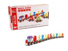 Wooden Digital Number Train 10 Pcs