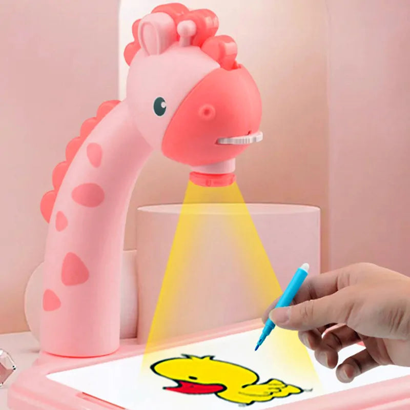 Giraffe Projection Painting Table with Music (Large Size)