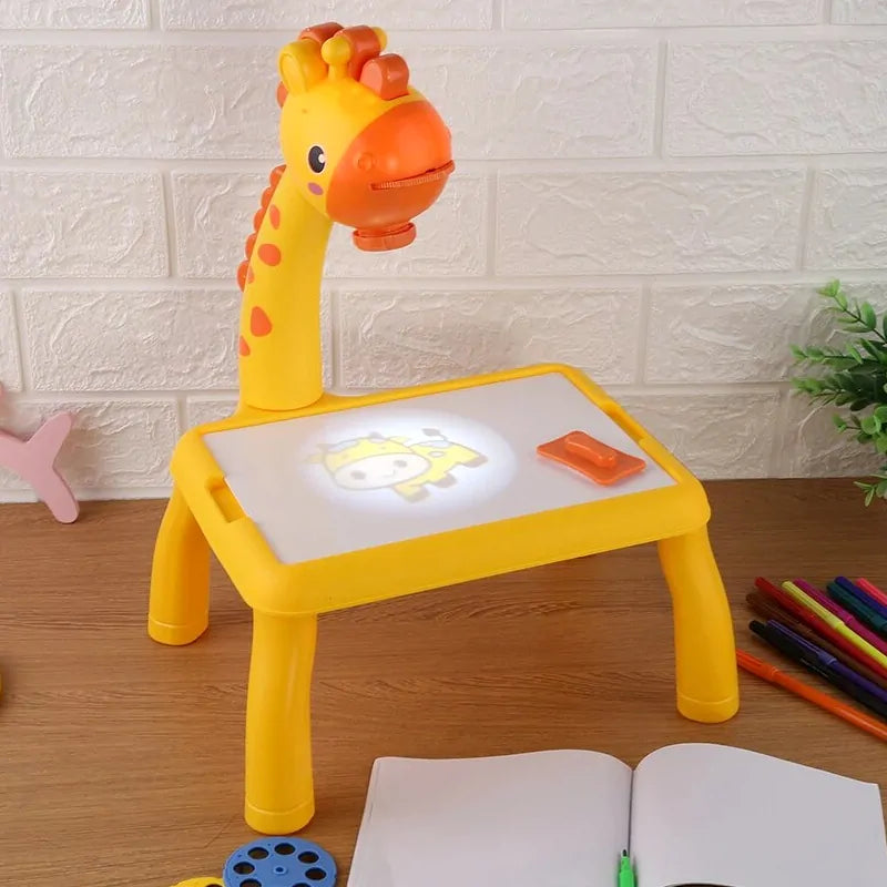 Giraffe Projection Painting Table with Music (Large Size)