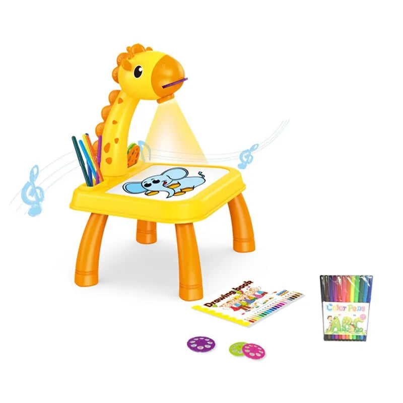 Giraffe Projection Painting Table with Music (Large Size)