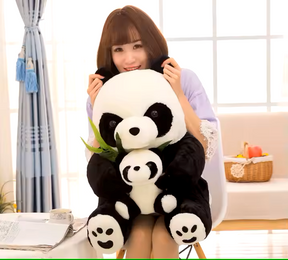 Adorable Panda with Baby Stuffed Toy