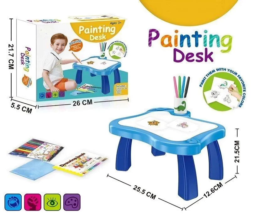 Drawing and Painting Table with Markers