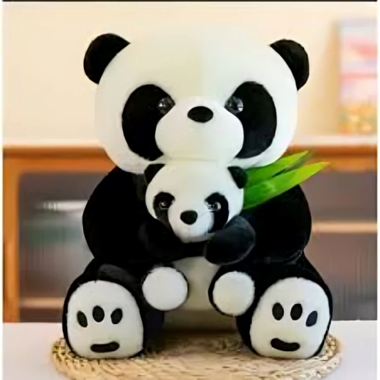 Adorable Panda with Baby Stuffed Toy